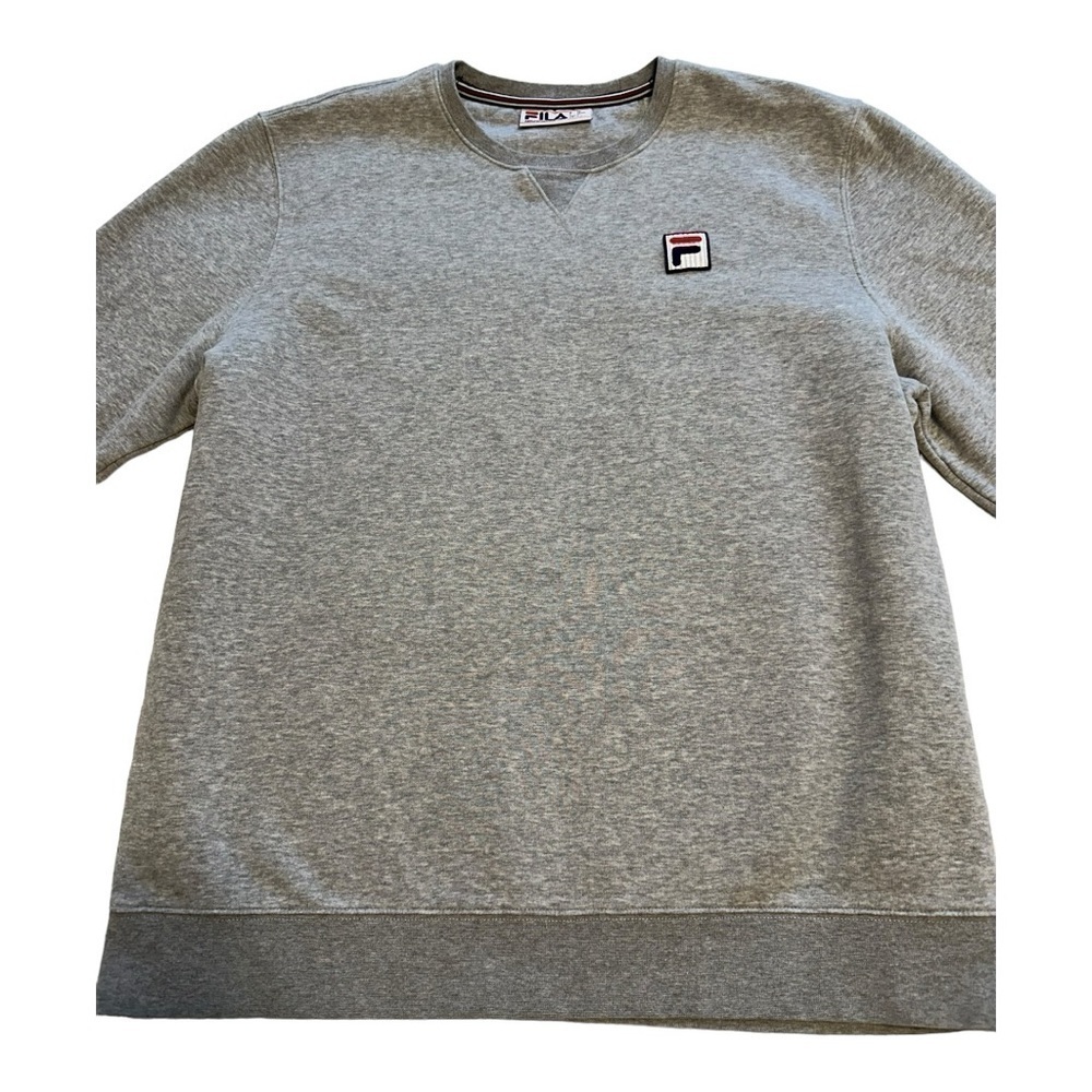 FILA Crewneck Sweat Shirt Long Sleeve Grey  - Size Large